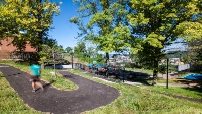 An image of the August Wilson Park Playground.