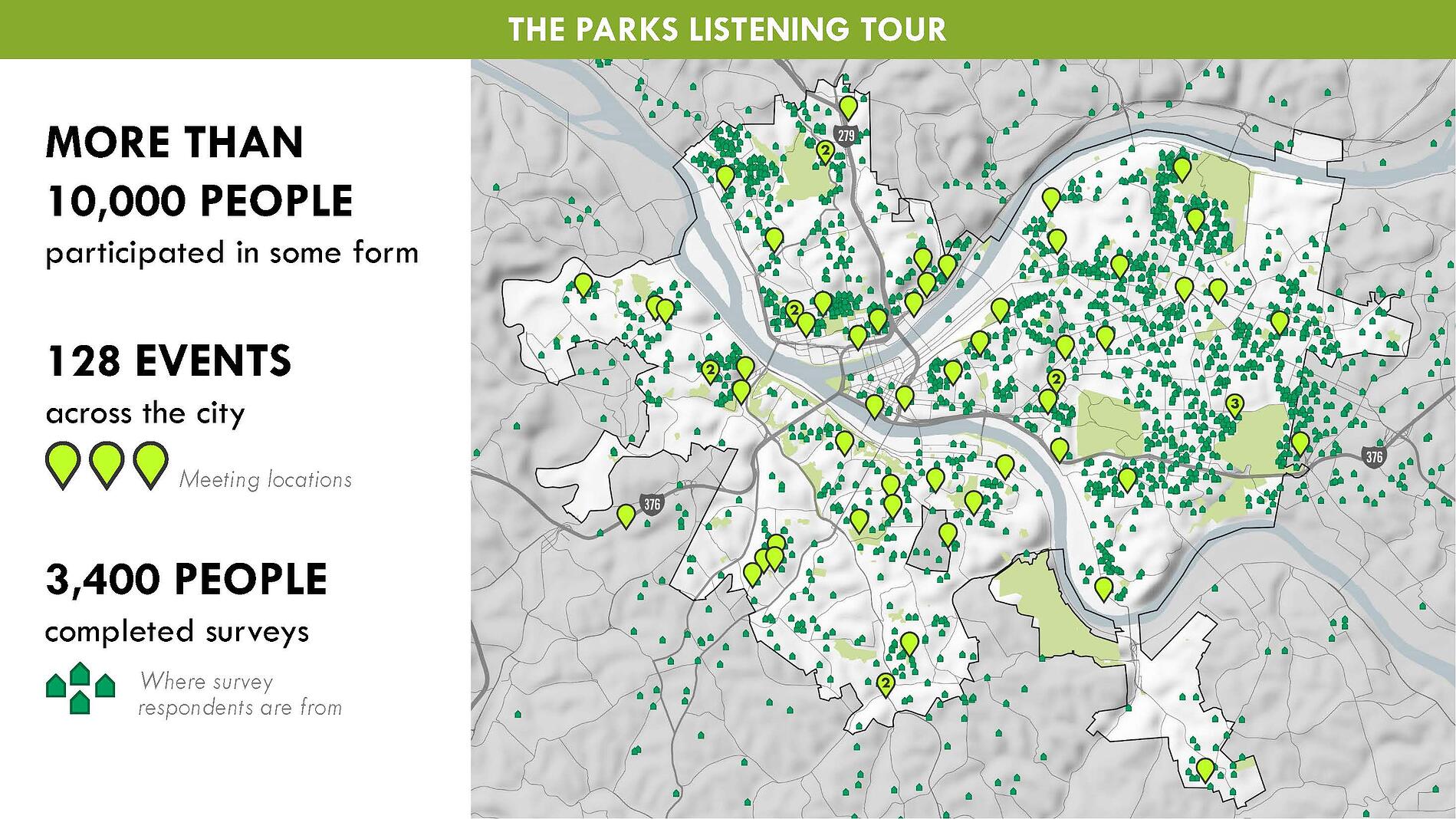 The Parks Listening Tour map