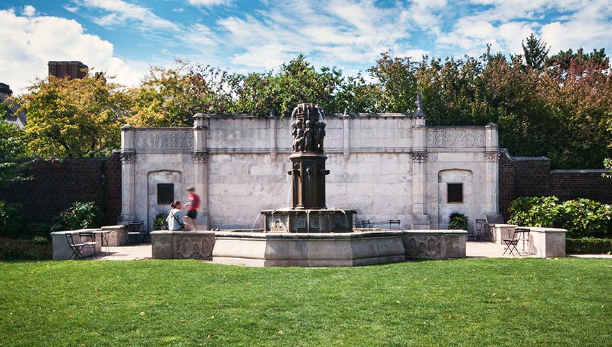Mellon Park Walled Garden fountain