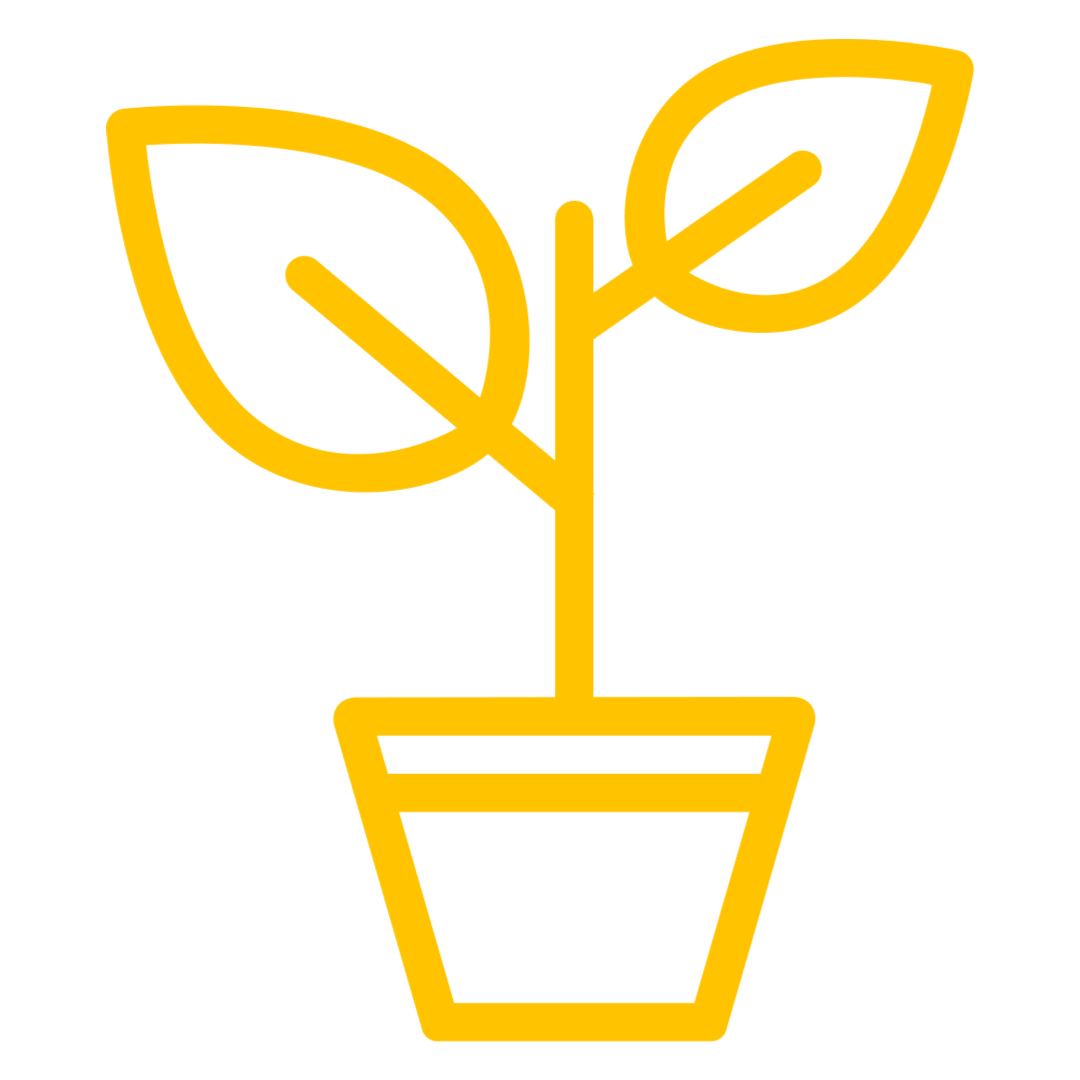 Yellow cartoon plant