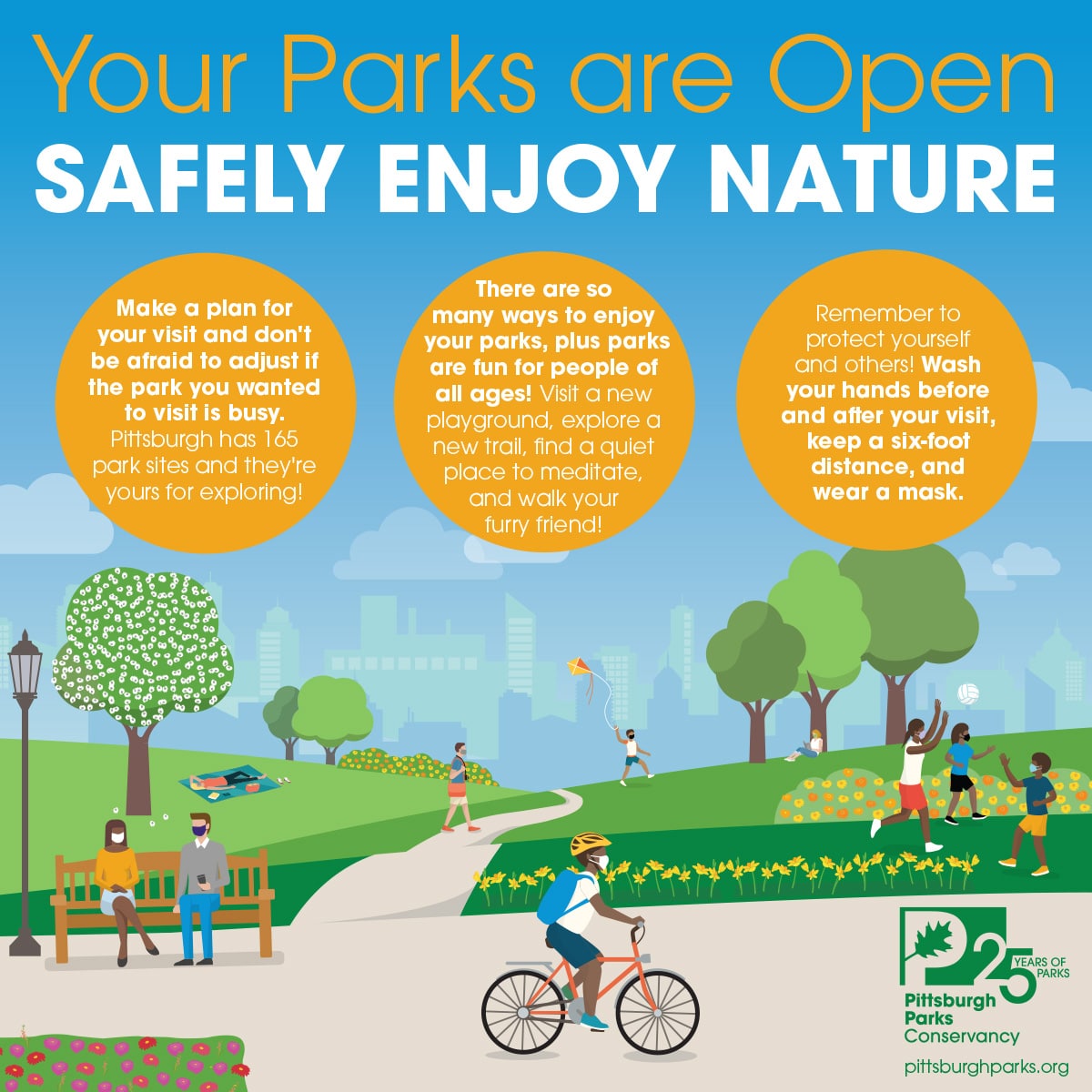 COVID Safety in Parks infographic