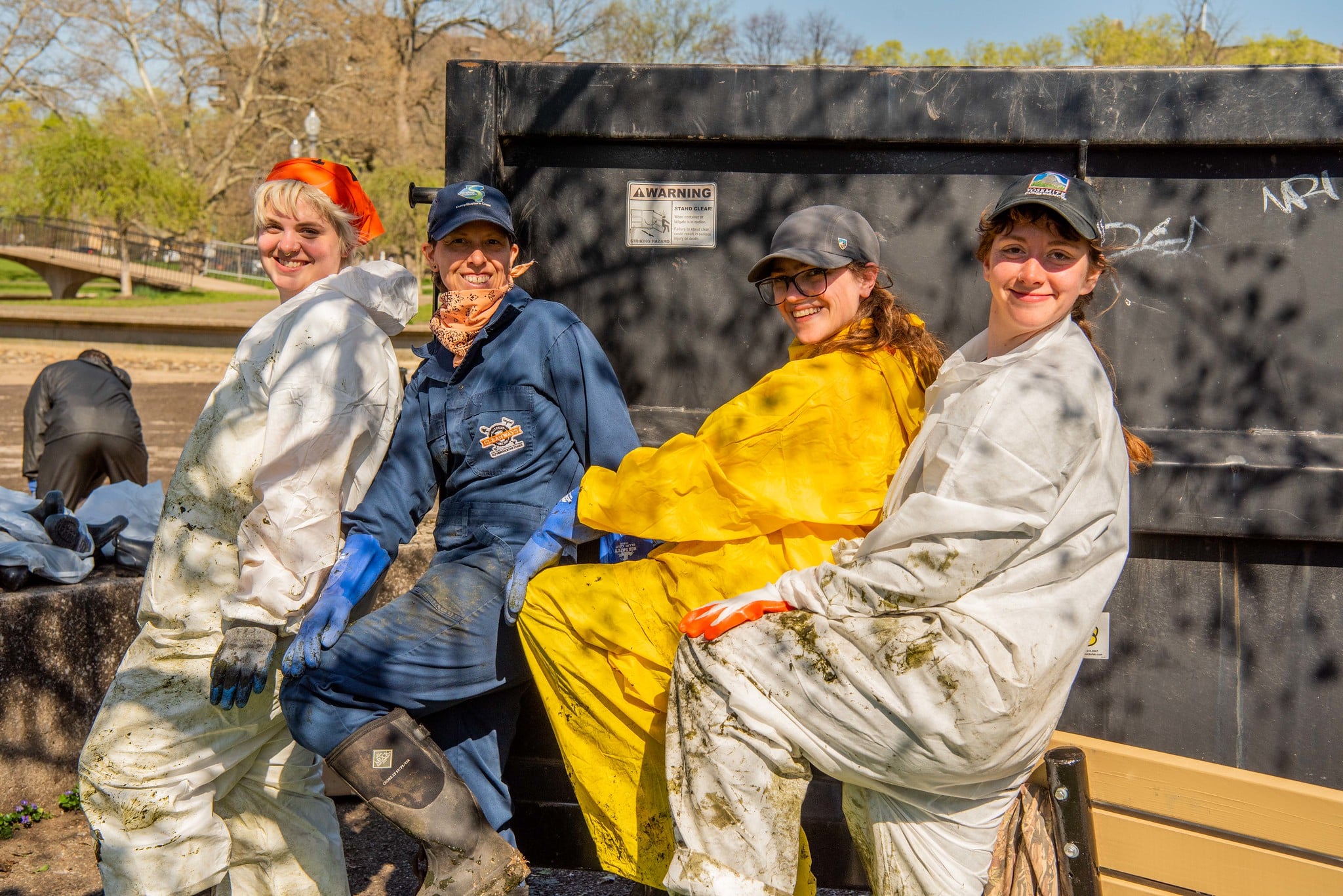 Volunteers pose during the annual What the Muck Cleanup of Lake Elizabeth.